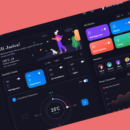 smart home dashboard application